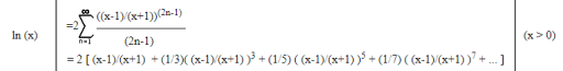 Ln(x) Taylor Approximation formula 