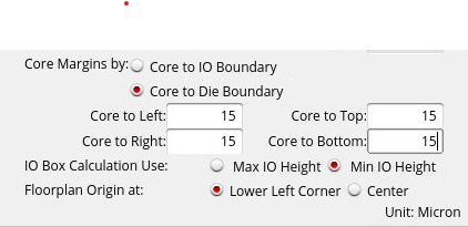 Add core boundary parameters into the dialog