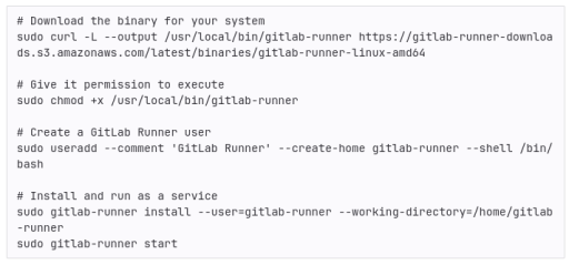 Gitlab-runner setup code