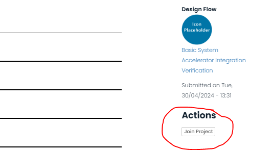 add yourself to a project button