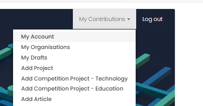 select My Contributions then My Account