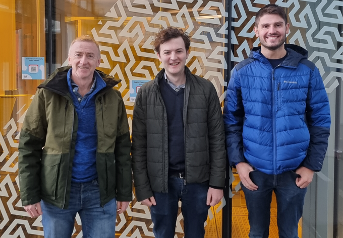 John, Lewis and David Mapstone in Southampton University